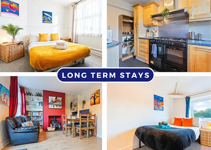 Wood Fire And Parking Large 4-Bed House Extended Stays