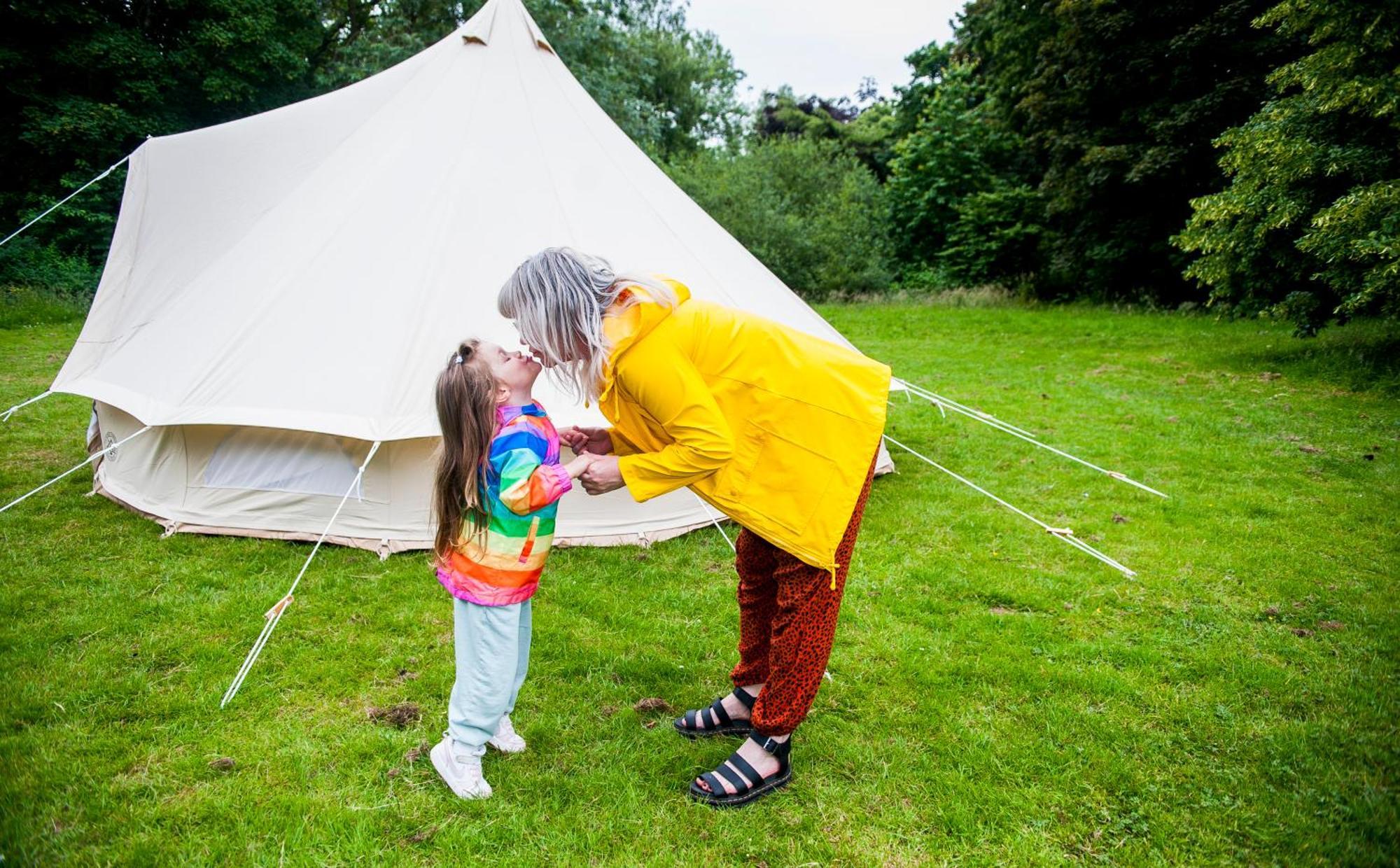 Luxury tent Nine Yards Family Glamping @ Farrington's Farm Bristol