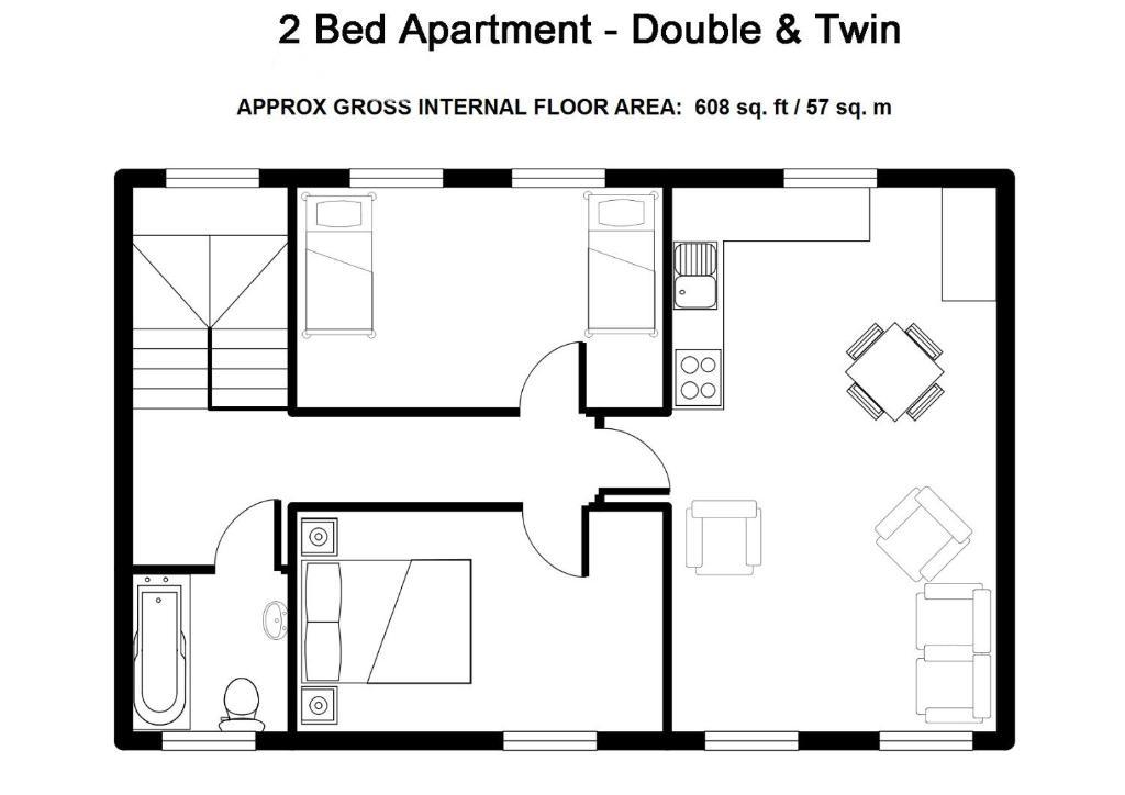 Serviced Lettings - Beaufort Court Apartment